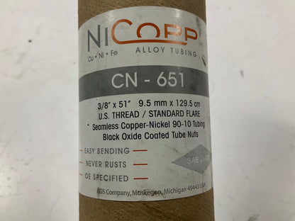 (4) AGS CN-651 NiCopp Copper Nickel Alloy Brake Line: 51'' Long, 3/8'' Diameter