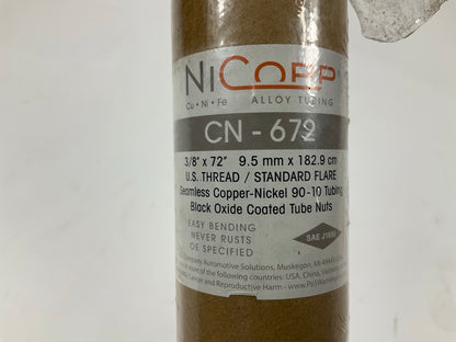 (4) AGS CN-672 Copper Nickel Alloy Brake Line: 72'' Long, 3/8'' Diameter