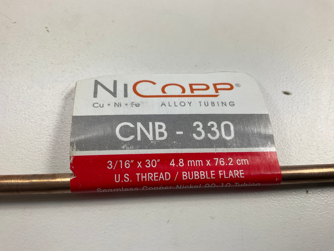 (5) AGS CNB-330 NiCopp Copper Nickel Alloy Brake Line: 30'' Long, 3/16'' Diameter