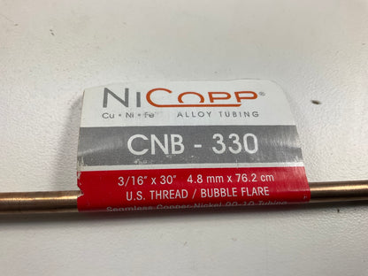 (5) AGS CNB-330 NiCopp Copper Nickel Alloy Brake Line: 30'' Long, 3/16'' Diameter