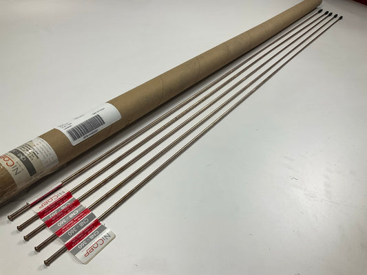 (5) AGS CNB-360 Copper Nickel Alloy Brake Line, 60'' Long 3/16'' Diameter