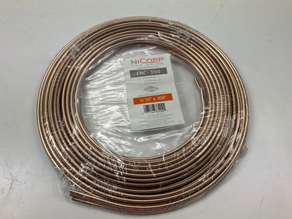 100 FT AGS CNC3100 Brake Hydraulic Bulk Line 3/16'' Tubing Copper Nickel EasyBend