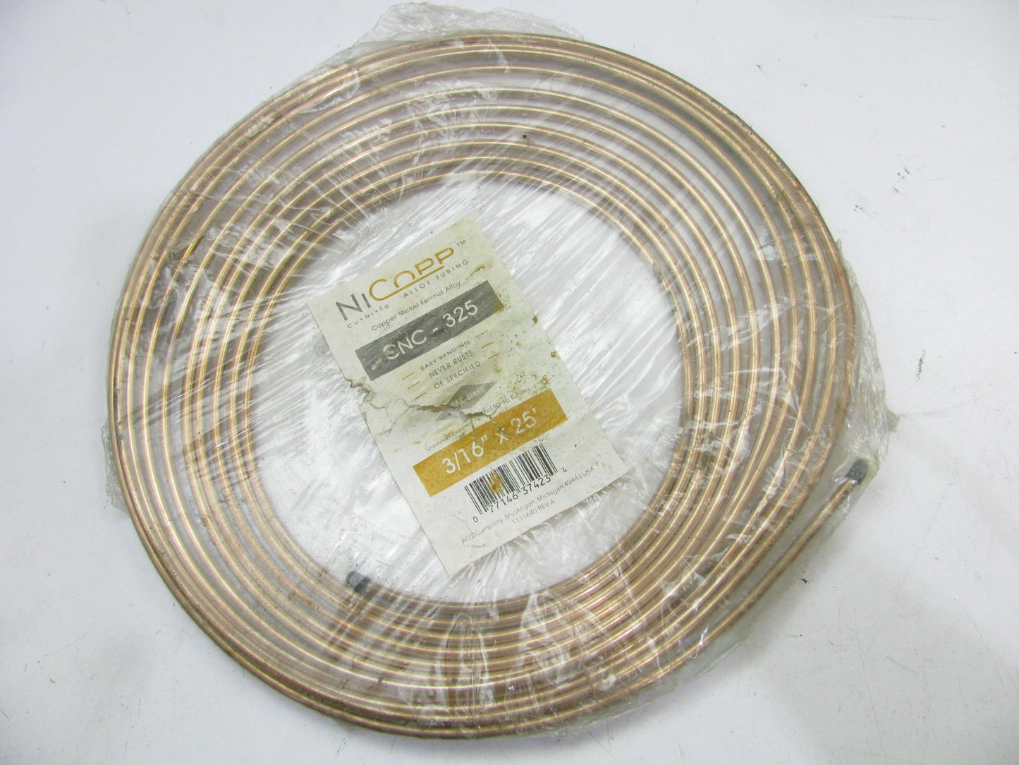 25 Feet Long - AGS CNC-325 Seamless Copper Nickle Hydraulic Brake Line 3/16'' DIA