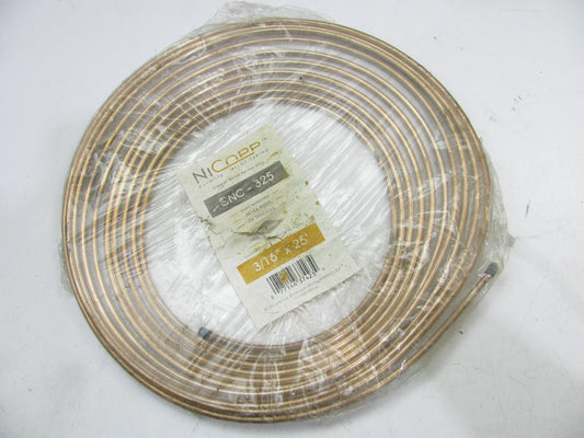 25 Feet Long - AGS CNC-325 Seamless Copper Nickle Hydraulic Brake Line 3/16'' DIA