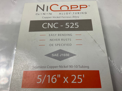 AGS CNC525 Nickel/Copper Brake Fuel Trans Line Tube Tubing Coil 5/16'' X 25 Feet