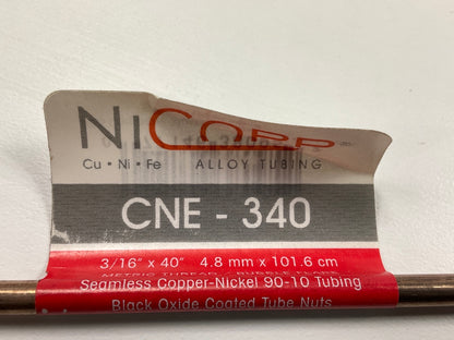 (5) AGS CNE-340 NiCopp Copper Nickel Alloy Brake Line: 40'' Long, 3/16'' Diameter