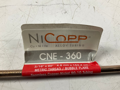 (5) AGS CNE360 European NiCopp Nickel/Copper Brake Lines, 3/16'' X 60'',  M10x1mm