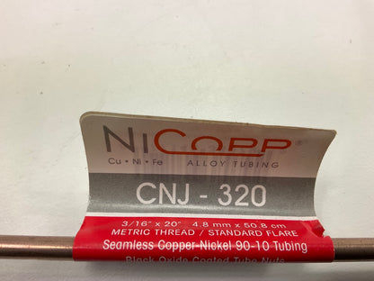 (5) AGS CNJ-320 NiCopp Copper Nickel Alloy Brake Line: 20'' Long, 3/16'' Diameter