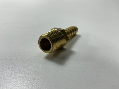 AGS FHF-14B 5/16'' Barbed Hose To 1/4'' NPT Male (1/4-18 NPTM) Brass Fitting
