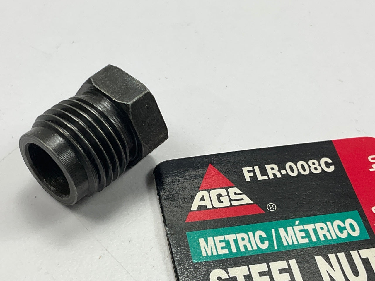 AGS FLR-008C Steel Tube Nut, 3/8'' (M16x1.5 Surface Seal)