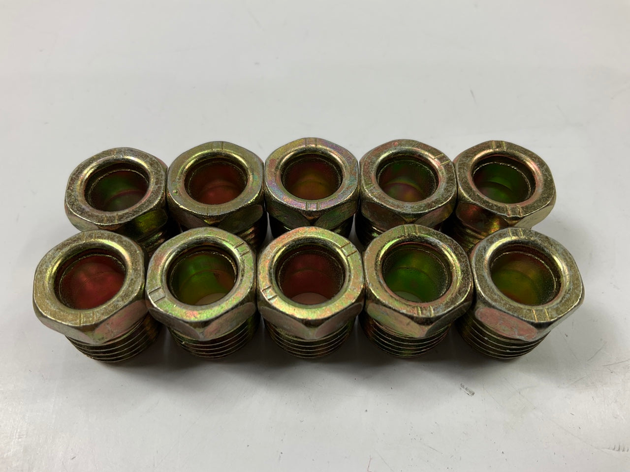 (10) AGS FLR-009 Steel Tube Fitting Union 5/16'' Union, M14-1.5MM Thread Size