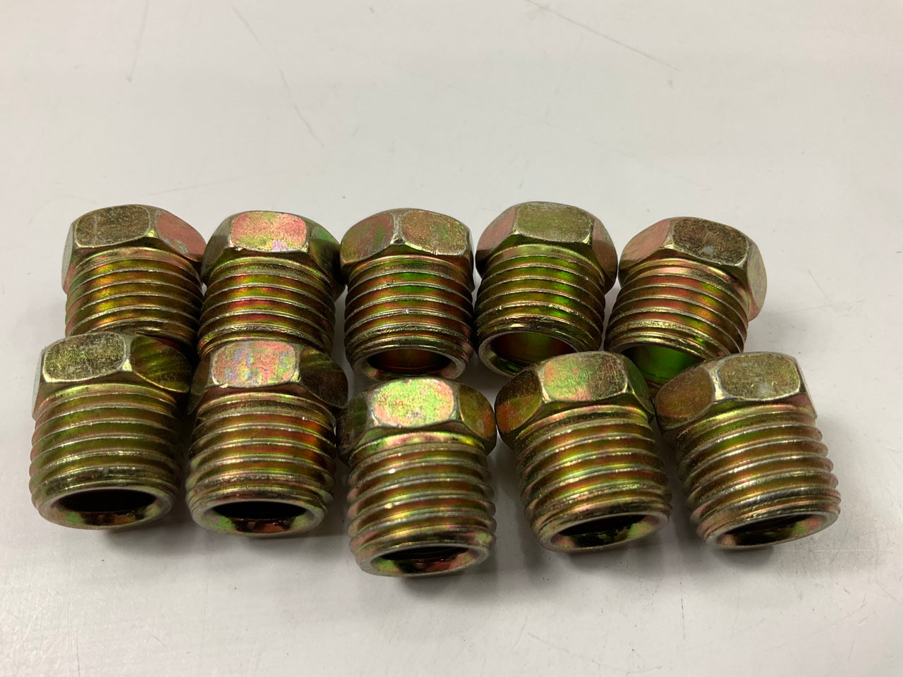 (10) AGS FLR-009 Steel Tube Fitting Union 5/16'' Union, M14-1.5MM Thread Size