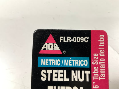 AGS FLR-009C Brake Line Steel Tube Nut, 5/16'' (M14x1.5 Surface Seal)