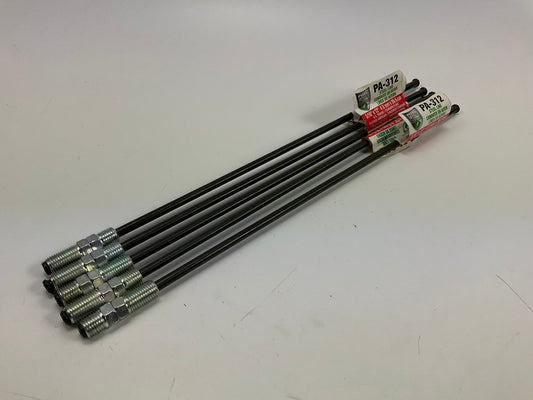 (5) AGS PA312 PVF Coated Steel Brake Line: 12'' Long, 3/16'' Diameter, Universal