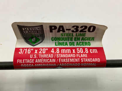 (10) AGS PA-320 Domestic Poly-Armour PVF Steel Brake Line 3/16'' X 20''