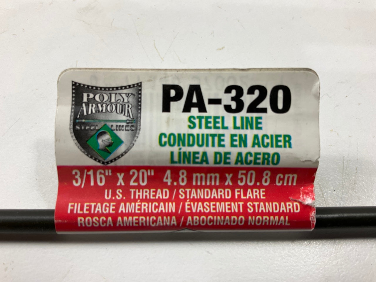 (5) AGS PA-320 Domestic Poly-Armour PVF Steel Brake Line 3/16'' X 20''