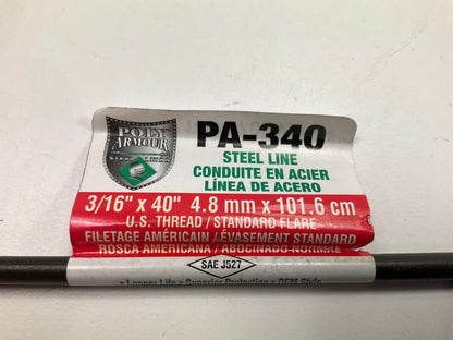 (5) AGS PA-340 Poly-Armour Steel Brake Line 3/16'' X 40'' Standard Flare/US Thread