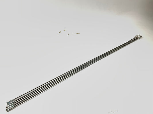 (5) AGS PA-351 PVF Coated Steel Brake Line: 51'' Long, 3/16'' Dia, 3/8''-24 Thread