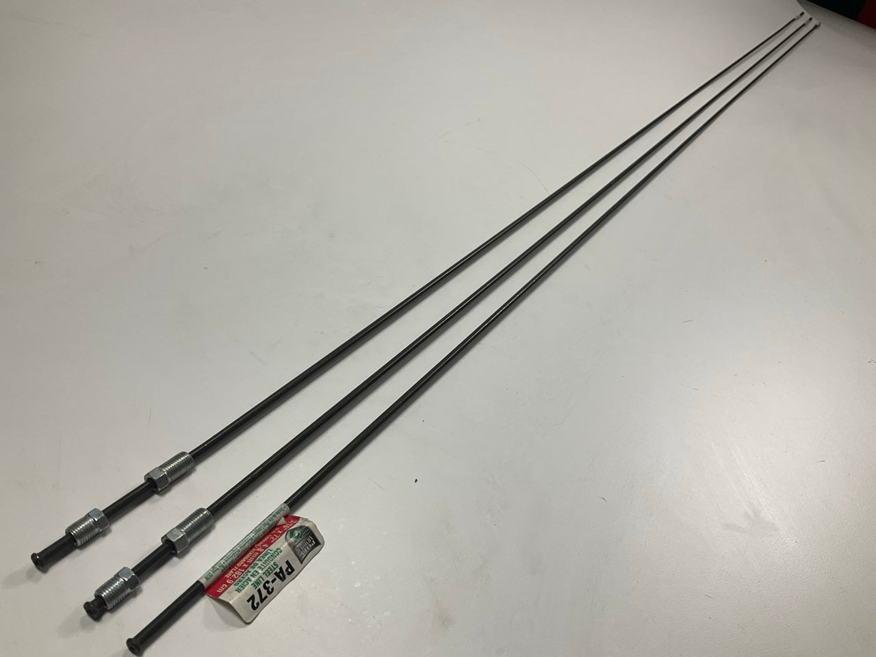 (3) AGS PA-372 PVF Coated Steel Brake Line, 72'' Long, 3/16'' Diameter, Universal
