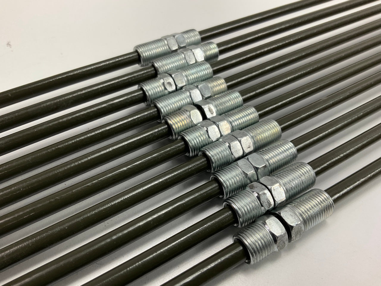 (10) AGS PA430 PVF Coated Steel Brake Line: 30'' Long, 1/4'' Diameter, Universal