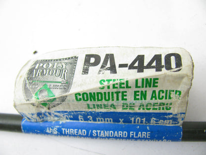 AGS PA-440 Domestic Poly-Armour PVF Steel Brake Line 1/4 X 40''