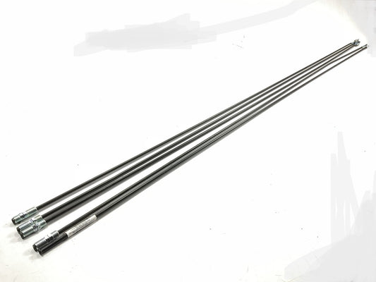 (5) AGS PA472 PVF Coated Steel Brake Lines, 72'' Long, 1/4'' Dia., 7/16'' Thread