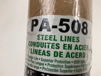 (5) AGS PA-508 PVF Coated Steel Brake Line: 8'' Long, 5/16'' Diameter, Universal