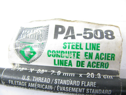 AGS PA-508 PVF Coated Steel Brake Line: 8'' Long, 5/16'' Diameter, Universal