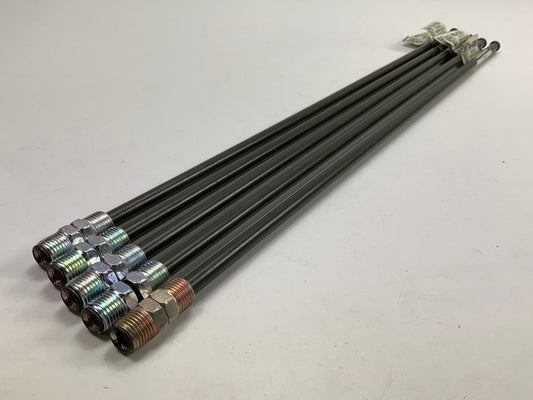 (5) AGS PA-520 PVF Coated Steel Brake Line: 20'' Long, 5/16'' Diameter, Universal