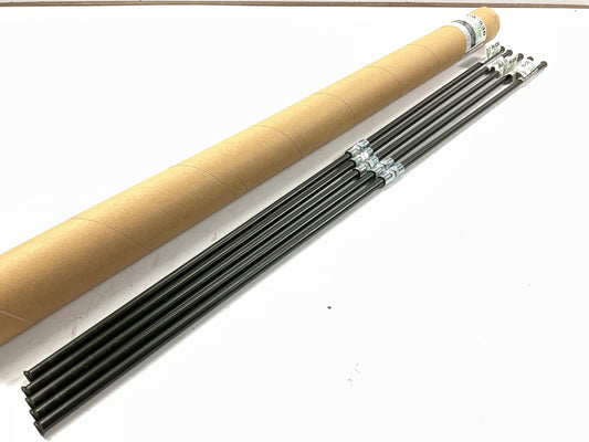 (5) AGS PA530 PVF Coated Steel Brake Line 30'' Long, 5/16'' Diameter, 1/2'' Fitting
