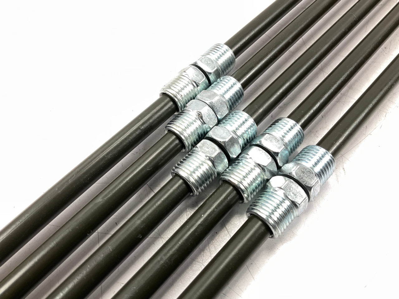 (5) AGS PA530 PVF Coated Steel Brake Line 30'' Long, 5/16'' Diameter, 1/2'' Fitting