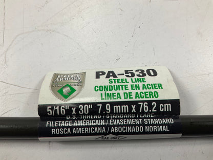 (5) AGS PA530 PVF Coated Steel Brake Line 30'' Long, 5/16'' Diameter, 1/2'' Fitting