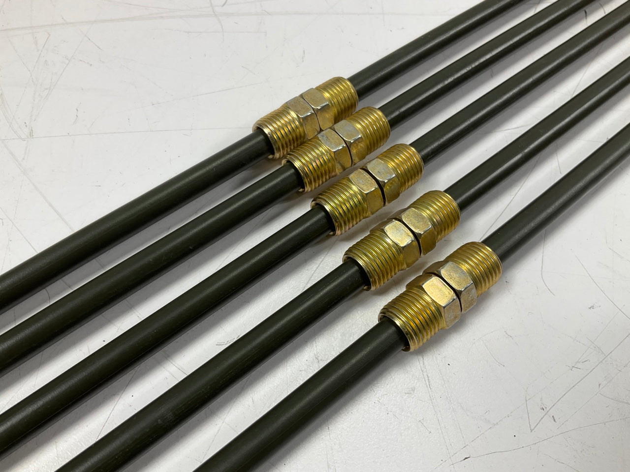 (5) AGS PA-540 PVF Coated Steel Brake Line: 40'' Long, 5/16'' Diameter, Universal