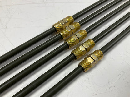 (5) AGS PA-540 PVF Coated Steel Brake Line: 40'' Long, 5/16'' Dia, 1/2-20'' Thread