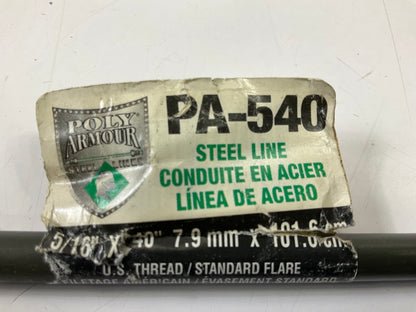 AGS PA-540 PVF Coated Steel Brake Line: 40'' Long, 5/16'' Diameter, Universal
