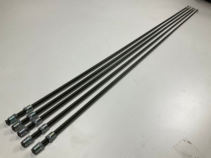 (5) AGS PA560 PVF Coated Steel Brake Lines 60'' Long, 5/16'' Diameter, 1/2'' Thread
