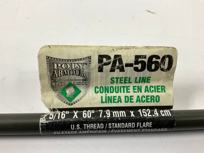 AGS PA-560 PVF Coated Steel Brake Line: 60'' Long, 5/16'' Diameter, Universal