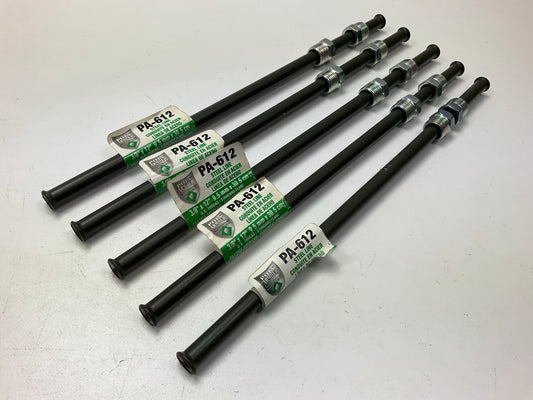 (5) AGS Poly-Armour PA612 Domestic PVF Steel Brake Line 3/8'' X 12''