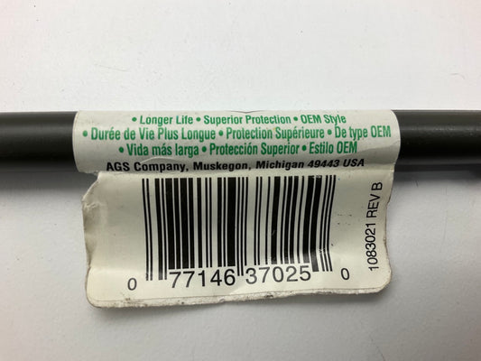 AGS Poly-Armour PA612 Domestic PVF Steel Brake Line 3/8'' X 12''