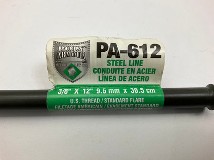 AGS Poly-Armour PA612 Domestic PVF Steel Brake Line 3/8'' X 12''