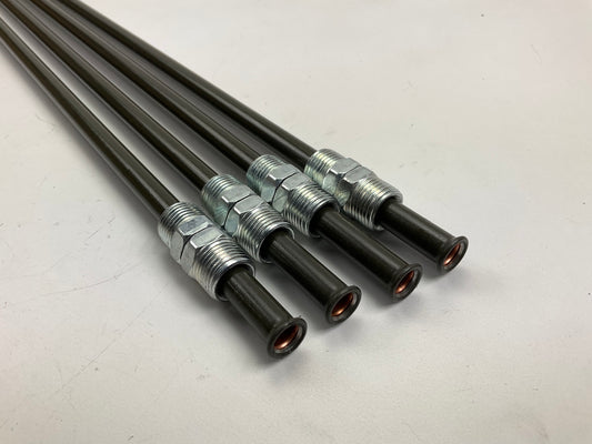 (4) AGS PA-630 PVF Coated Steel Brake Line: 30'' Long, 3/8'' Diameter, Universal