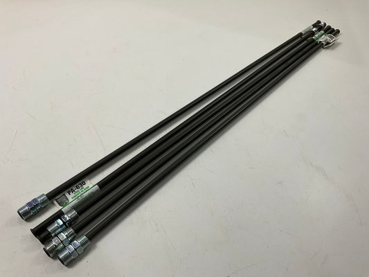 (5) AGS PA-630 PVF Coated Steel Brake Line: 30'' Long, 3/8'' Diameter, Universal