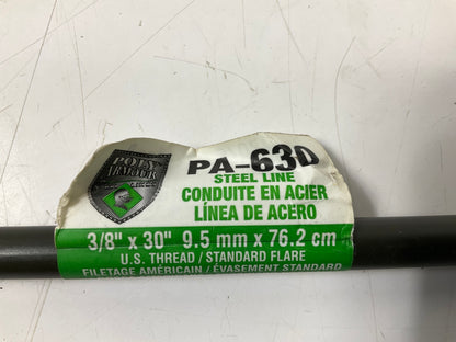 AGS PA-630 PVF Coated Steel Brake Line: 30'' Long, 3/8'' Diameter, Universal