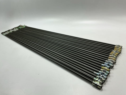 (20) AGS PA-640 PVF Coated Steel Brake Line: 40'' Long, 3/8'' Dia, 5/8-18'' Thread