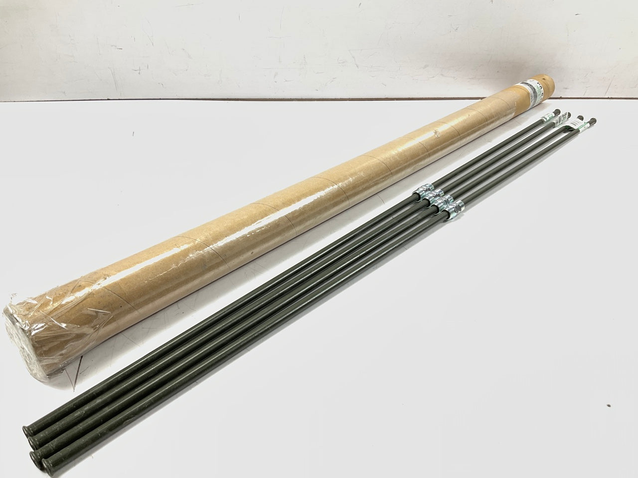 (4) AGS PA-640 PVF Steel Brake Lines, 3/8'' X 40'', 5/8-18'' US Thread Fittings