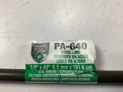 (4) AGS PA-640 PVF Steel Brake Lines, 3/8'' X 40'', 5/8-18'' US Thread Fittings