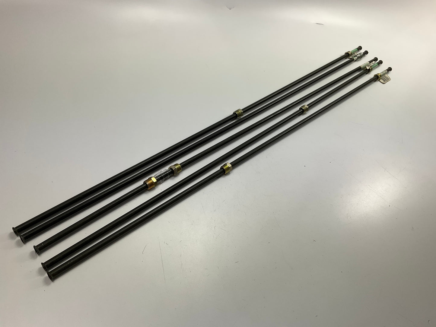 (5) AGS PA-640 PVF Coated Steel Brake Line: 40'' Long, 3/8'' Dia, 5/8-18'' Thread