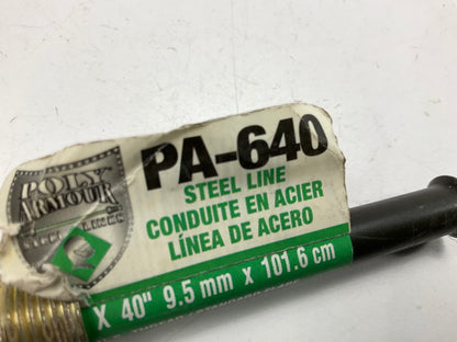 (5) AGS PA-640 PVF Coated Steel Brake Line: 40'' Long, 3/8'' Dia, 5/8-18'' Thread
