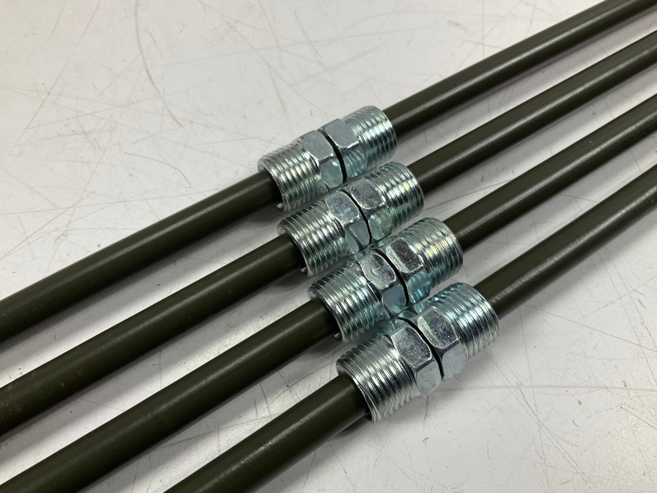 (4) AGS PA-651 PVF Coated Steel Brake Line: 51'' Long, 3/8'' Diameter, Universal