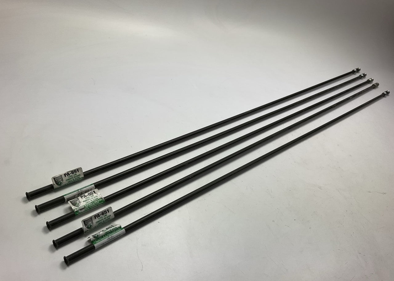 (5) AGS PA-651 PVF Coated Steel Brake Line: 51'' Long, 3/8'' Diameter, Universal